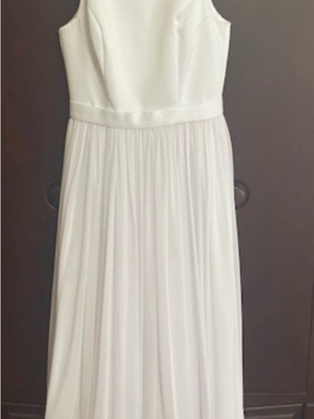 Long Formal White Dress with Tulle